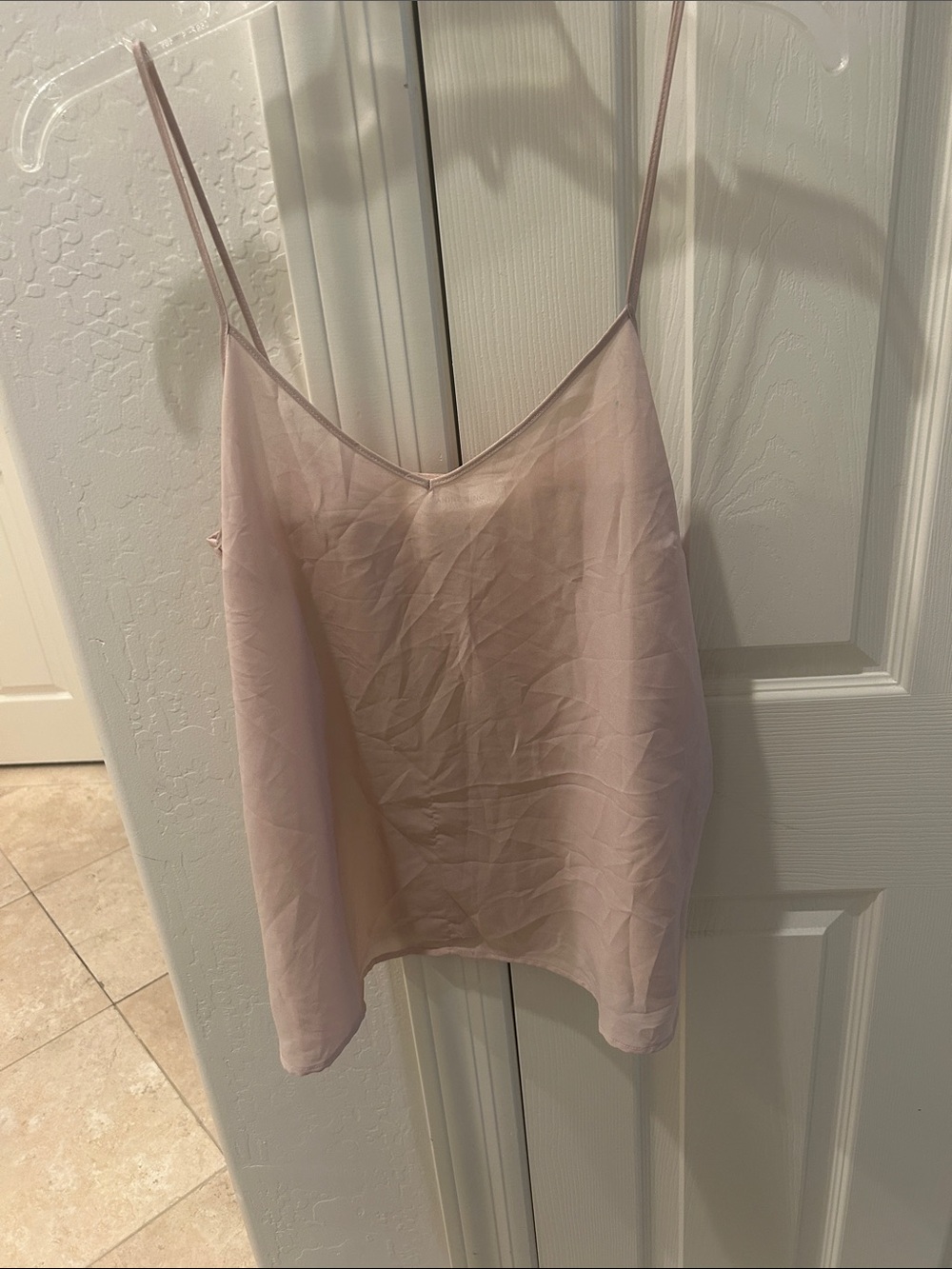 Anine Bing Pale Pink Satin Cami